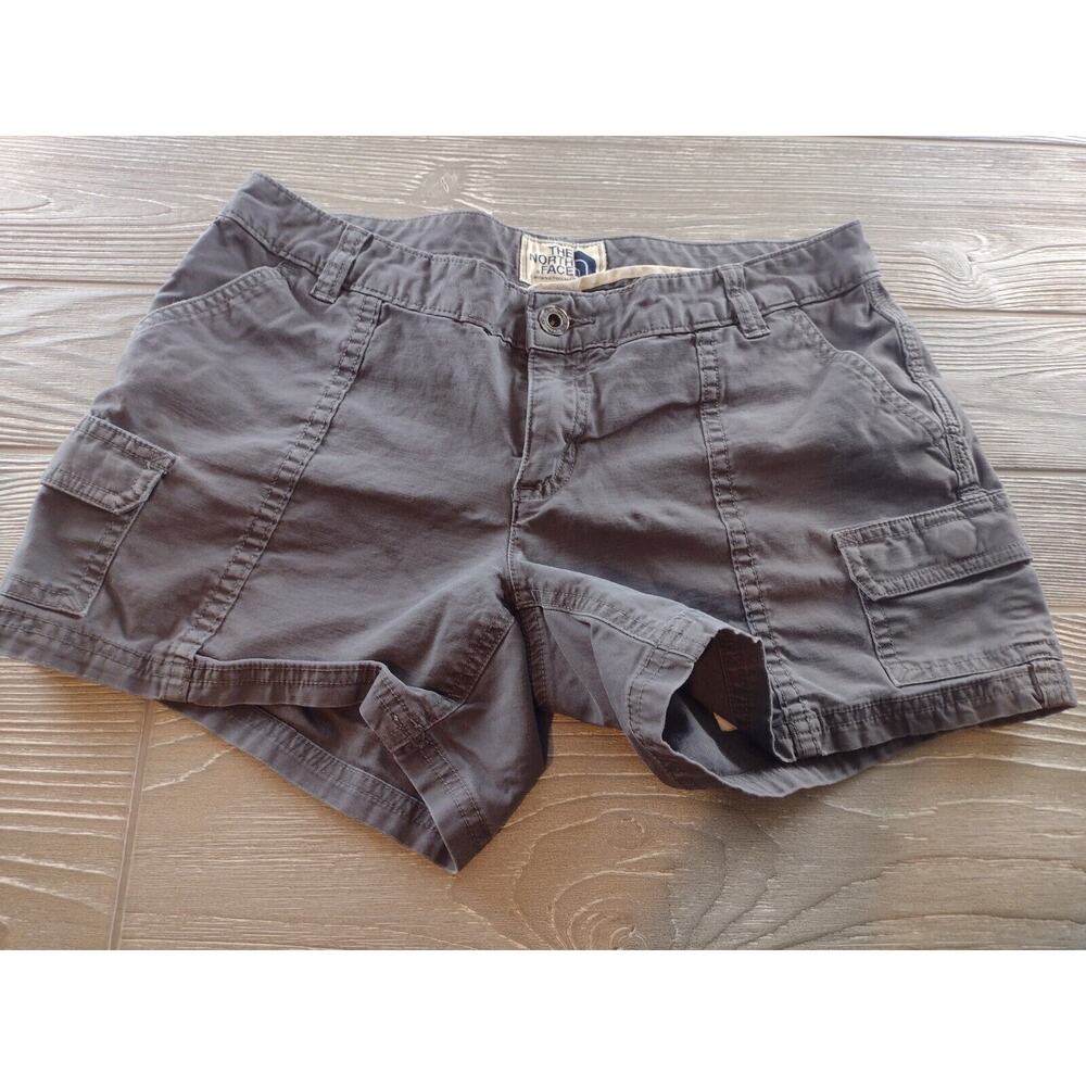 The North Face Women's Size 6 Shorts Gray Linen Cotton Blend Zip Fly